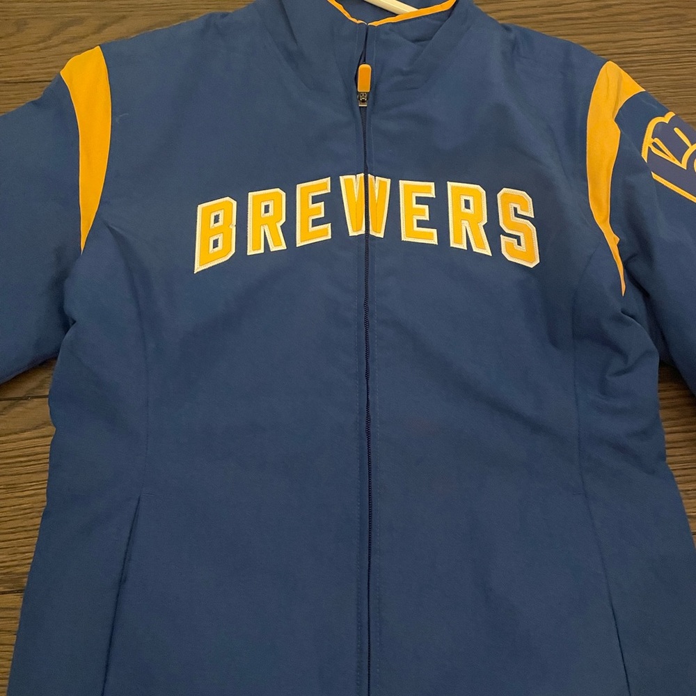 Authentic MLB Milwaukee Brewers ThermaBase Jacket - Picture 4 of 8